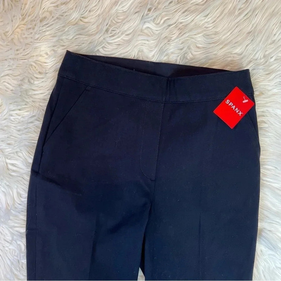 New SPANX On-the-Go Polished Ankle Slim Straight Pant Classic Navy NWT Women XS - Picture 5 of 10